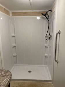 Walk in shower surround