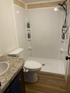 Bathtub removal for new walk in shower installation